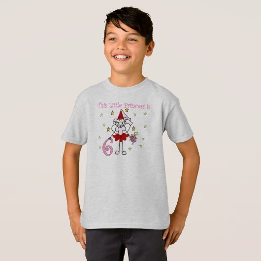 Fairy Princess 6th Birthday T-shirt (Voorkant volledig)