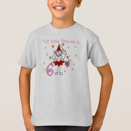 Fairy Princess 6th Birthday T-shirt (Voorkant)