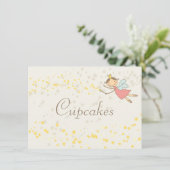 Fairy Princess Birthday Party Decor Table Kaart (Staand voorkant)