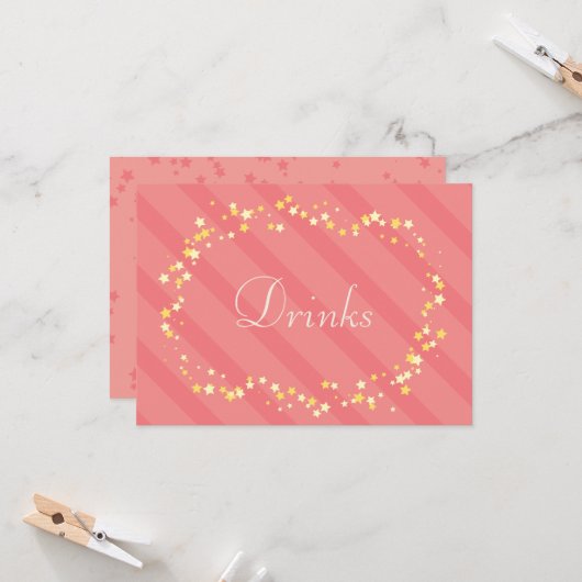 Fairy Princess Birthday Party Decor Table Sign 2 Kaart (Voorkant / Achterkant in situ)