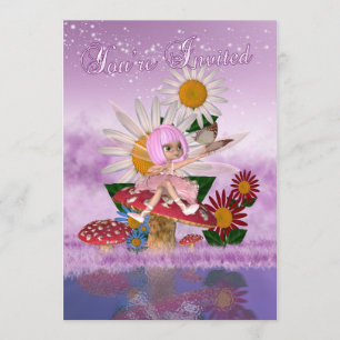 Fairy Princess Birthday Party - Fairy Party Invite Kaart