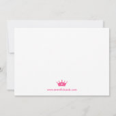 Fairy Princess Birthday Party Invitation Kaart (Achterkant)