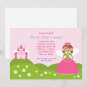 Fairy Princess Birthday Party Invitation Kaart (Voorkant / Achterkant)