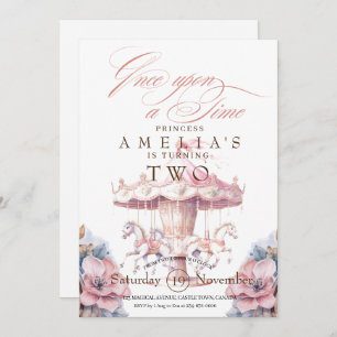 Fairy Princess Bloem Roze Verjaardagsfeest Kaart