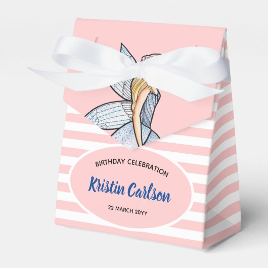 Fairy Princess Bride Dress Mode Illustratie Bedankdoosjes (Voorkant Zijde)