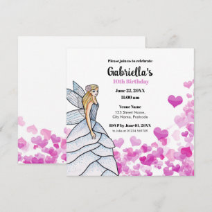 Fairy Princess Bride Dress Mode roze harten in v