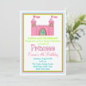 Fairy Princess Castle Birthday-uitnodigingen Kaart (Staand voorkant)