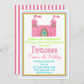Fairy Princess Castle Birthday-uitnodigingen Kaart (Voorkant / Achterkant)