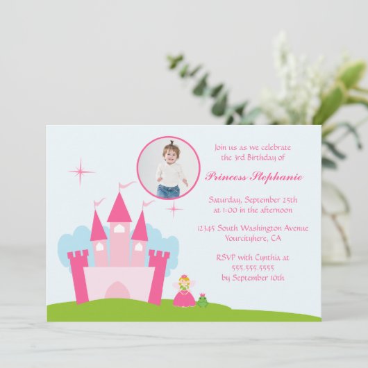 Fairy princess castle kaart (Staand voorkant)