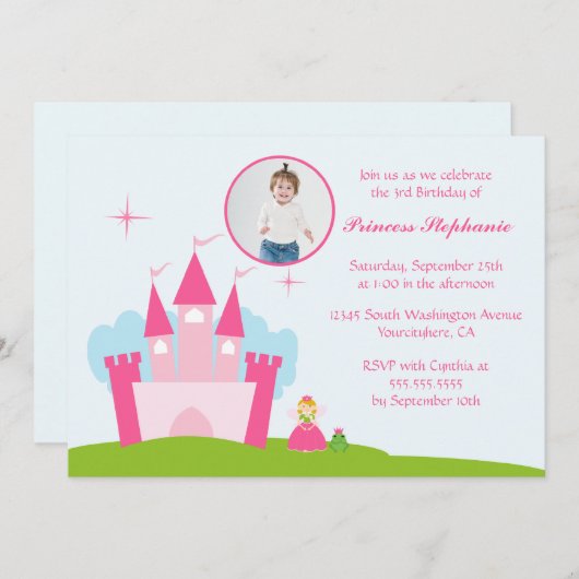 Fairy princess castle kaart (Voorkant / Achterkant)