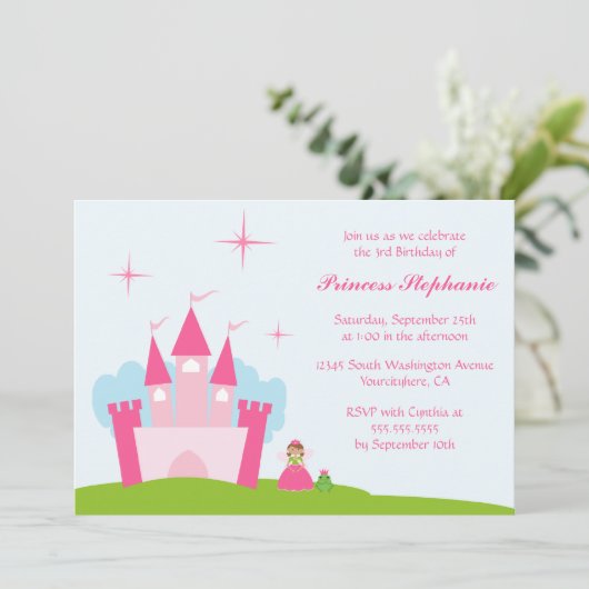 Fairy princess castle kaart (Staand voorkant)