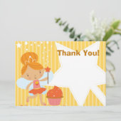  - Fairy Princess Cupcake Bedankkaart (Staand voorkant)