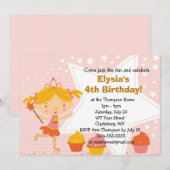  Fairy Princess Cupcake Birthday Party Kaart (Voorkant / Achterkant)