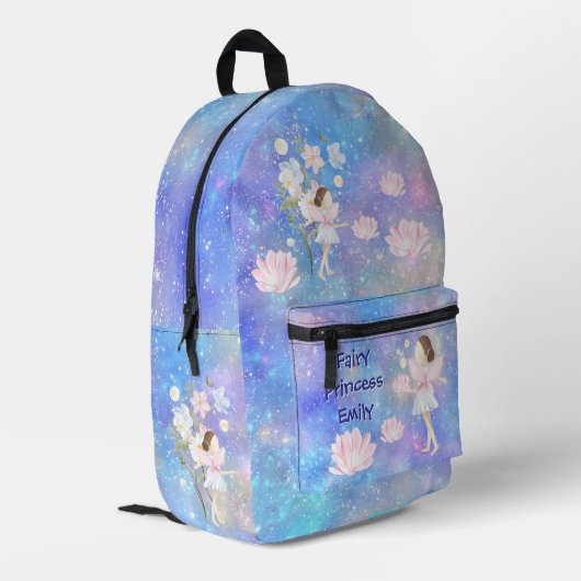 Fairy Princess Custom Bedrukte Rugzak (Achterkant Hoek Links)