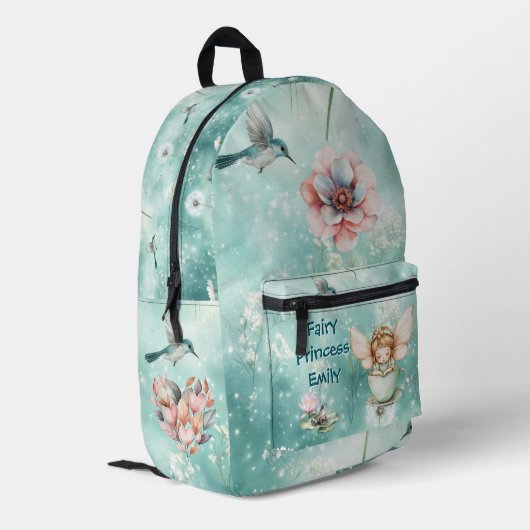Fairy Princess Custom Bedrukte Rugzak (Achterkant Hoek Links)
