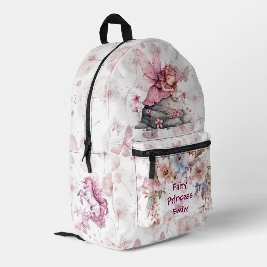 Fairy Princess Custom Bedrukte Rugzak (Achterkant Hoek Links)