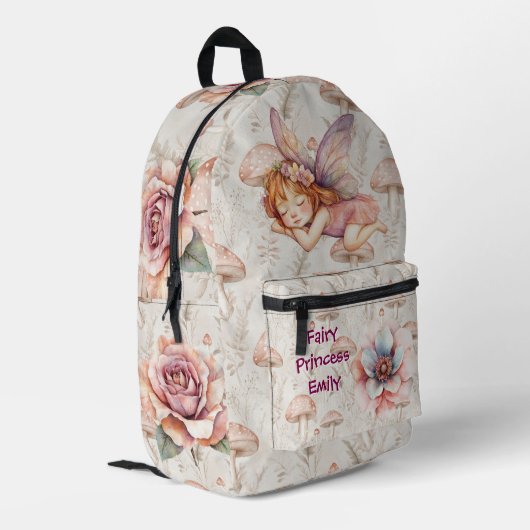 Fairy Princess Custom Bedrukte Rugzak (Achterkant Hoek Links)