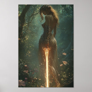 Fairy Princess en haar elven zwaard Poster