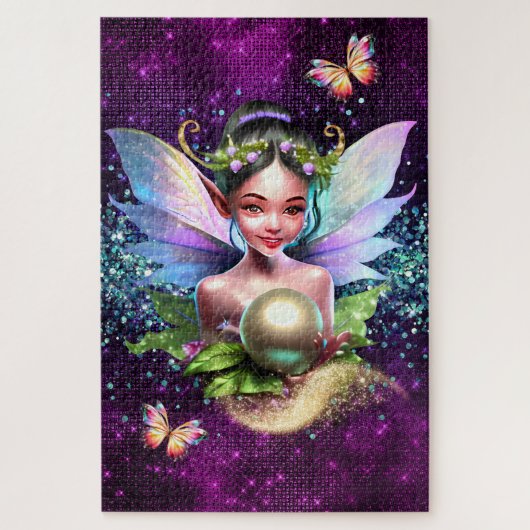 Fairy princess enchanted girls birthday theme legpuzzel (Verticaal)