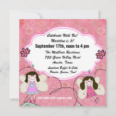 Fairy Princess Gepersonaliseerd Birthday Invitatio Kaart (Achterkant)