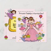 Fairy Princess Gepersonaliseerd Birthday Invites Kaart (Voorkant / Achterkant)