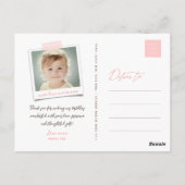 Fairy Princess Girl Birthday Dank je Briefkaart (Achterkant)