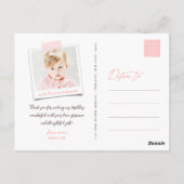 Fairy Princess Girl Birthday Dank je Briefkaart (Achterkant)