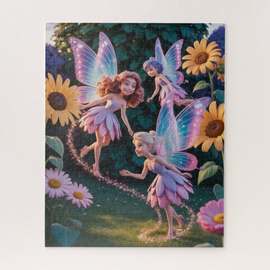 Fairy Princess in a flower garden Legpuzzel (Verticaal)