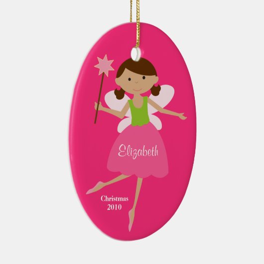 Fairy Princess Kerstversier Keramisch Ornament (Rechts)