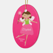 Fairy Princess Kerstversier Keramisch Ornament (Links)