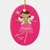 Fairy Princess Kerstversier Keramisch Ornament (Voorkant)