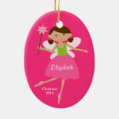 Fairy Princess Kerstversier Keramisch Ornament (Achterkant)