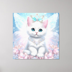 Fairy Princess Kitten Canvas Afdruk