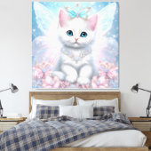 Fairy Princess Kitten Canvas Afdruk (Insitu (Slaapkamer))