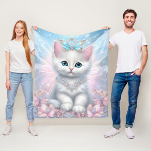 Fairy Princess Kitten Fleece Deken