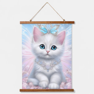 Fairy Princess Kitten Hangend Wandkleed