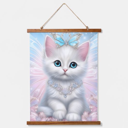 Fairy Princess Kitten Hangend Wandkleed (Voorkant)