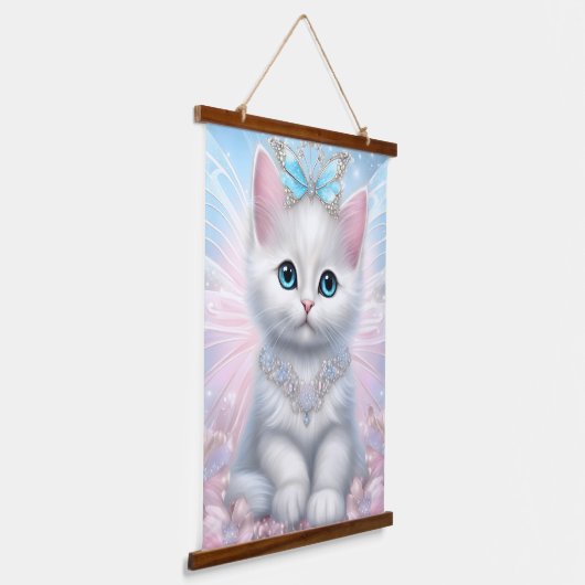 Fairy Princess Kitten Hangend Wandkleed (Gebogen)