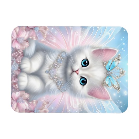 Fairy Princess Kitten Magneet (Horizontaal)