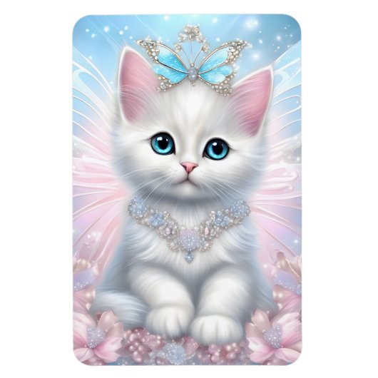 Fairy Princess Kitten Magneet (Verticaal)