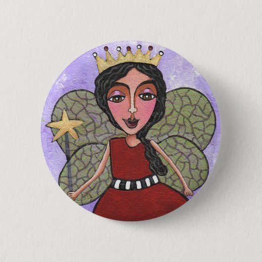 Fairy Princess - knop Ronde Button 5,7 Cm (Voorkant)