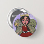 Fairy Princess - knop Ronde Button 5,7 Cm (Voorkant /achterkant)
