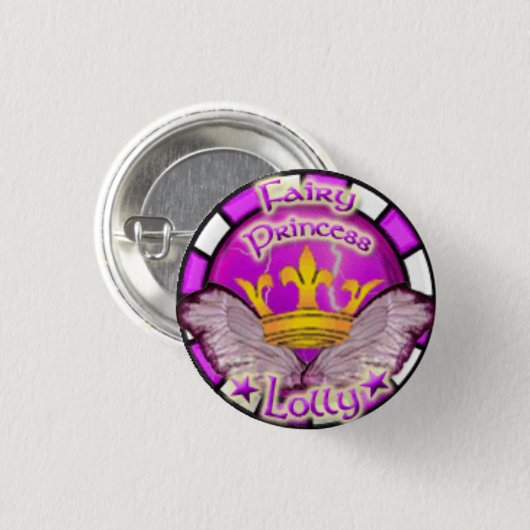 FAIRY Princess Lolly BUTTON for Renfaire, Court (Voorkant /achterkant)