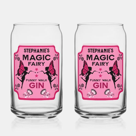 Fairy Princess Magic Gin Blikvorm Glas (Voorkant)