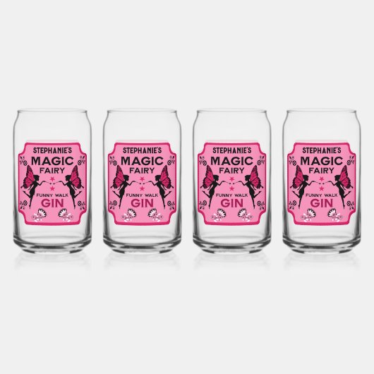 Fairy Princess Magic Gin Blikvorm Glas (Voorkant)
