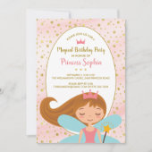 Fairy Princess Magical Birthday Party Invitation Kaart (Voorkant)