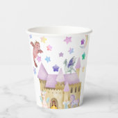 Fairy Princess Magical Castle Papieren Bekers (Achterkant)