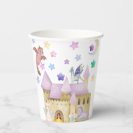 Fairy Princess Magical Castle Papieren Bekers