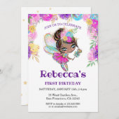 Fairy Princess Magical First Birthday Kaart (Voorkant / Achterkant)