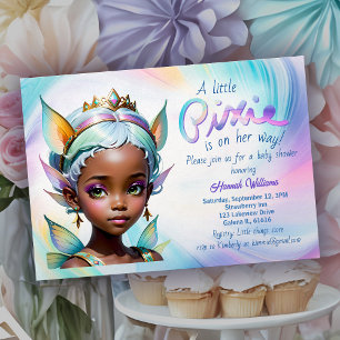 Fairy Princess Magical Pixie Afrikaans Baby shower Kaart
